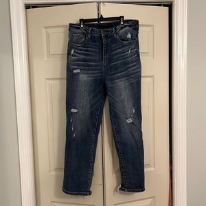 Risen distressed denim Straight Leg Crop, size 31, very good used condition